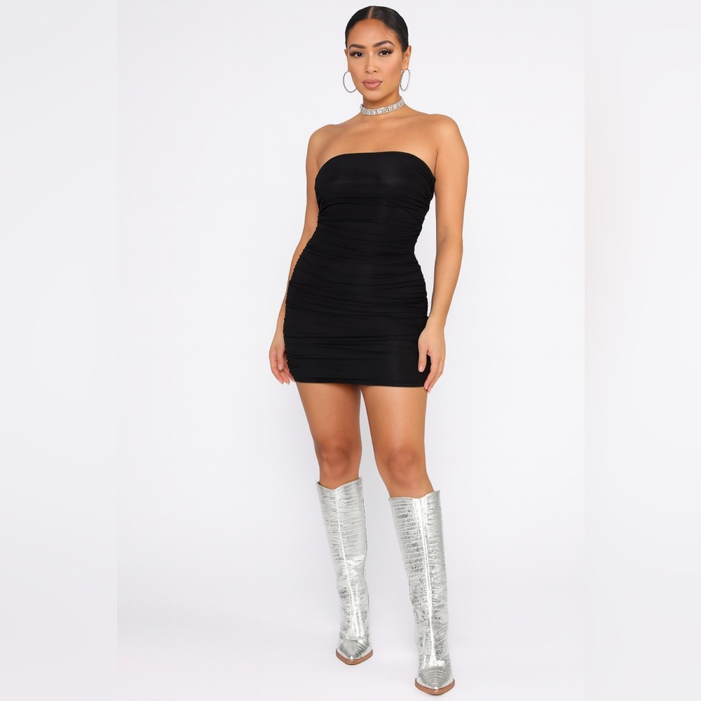 Silver Croc-Embossed Knee-High Boots